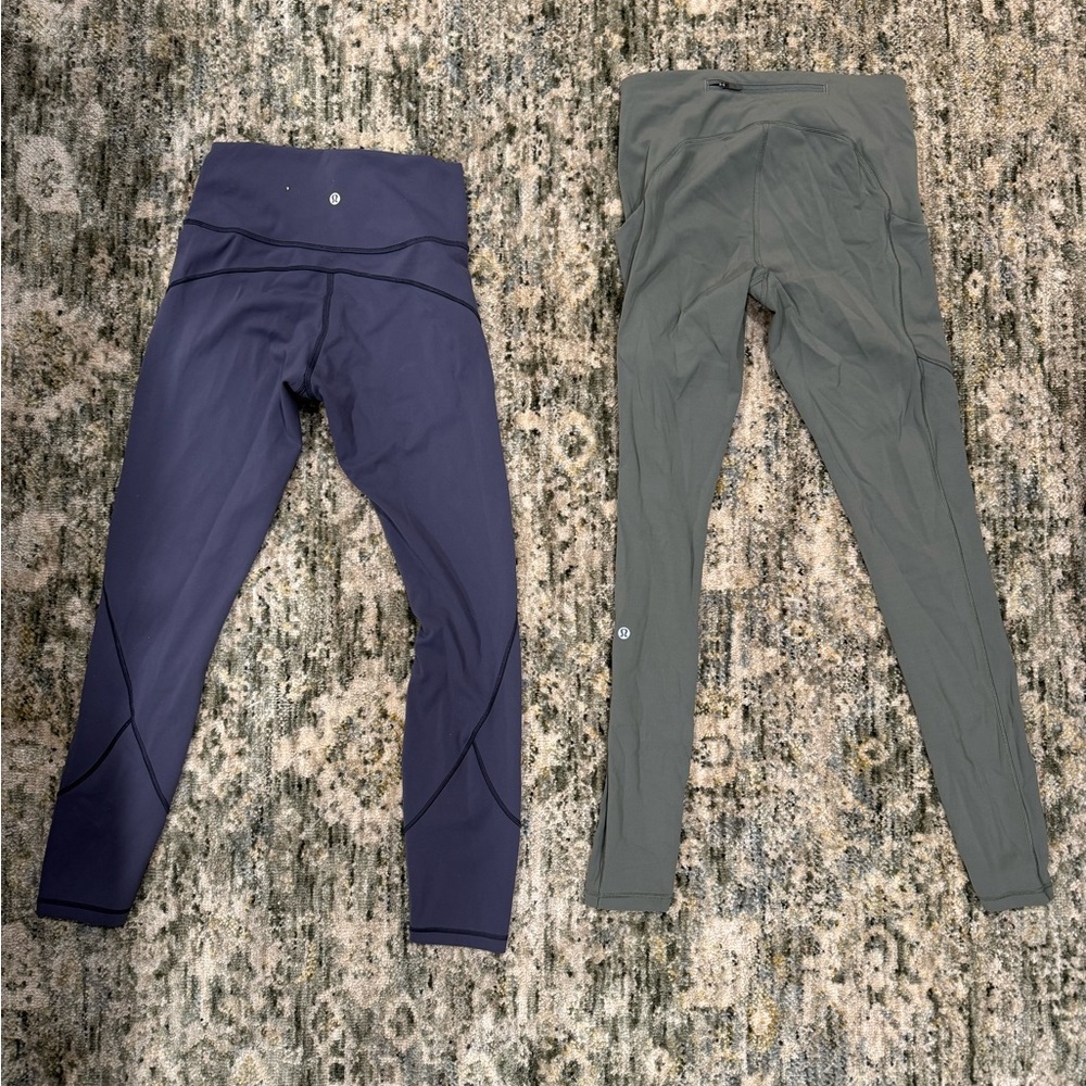 2 pairs of size 6 lululemon leggings